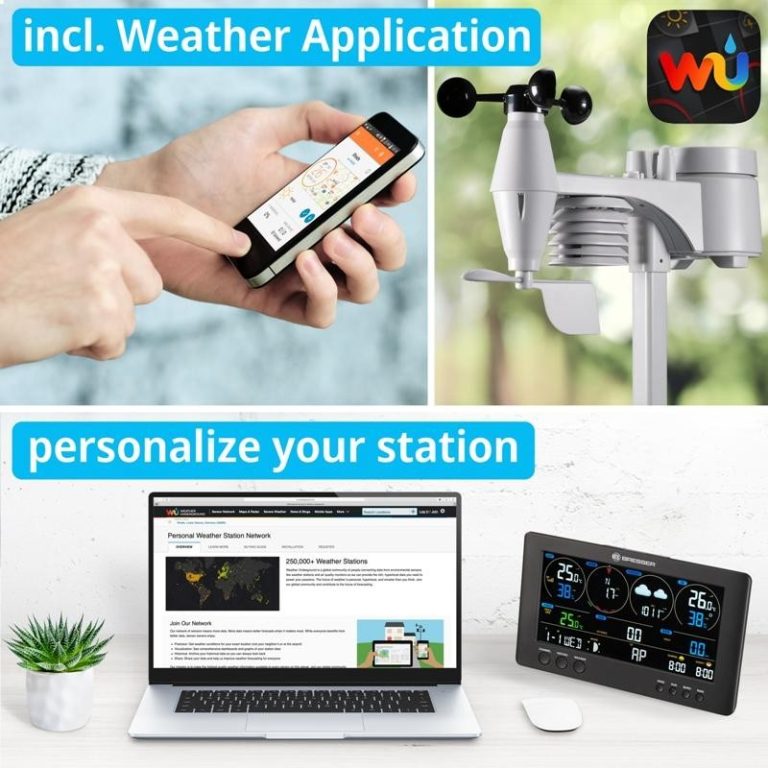 Bresser Μετεωρολογικός Σταθμός WiFi ClearView Weather Center με 7 Αισθητήρες