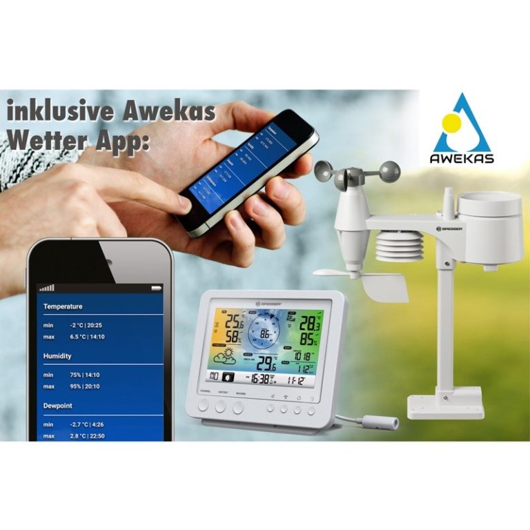 Bresser Μετεωρολογικός Σταθμός WiFi Με Αισθητήρα Profi 5 in 1