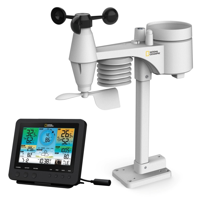 National Geographic Μετεωρολογικός Σταθμός WiFi Weather Center με 7 Αισθητήρες