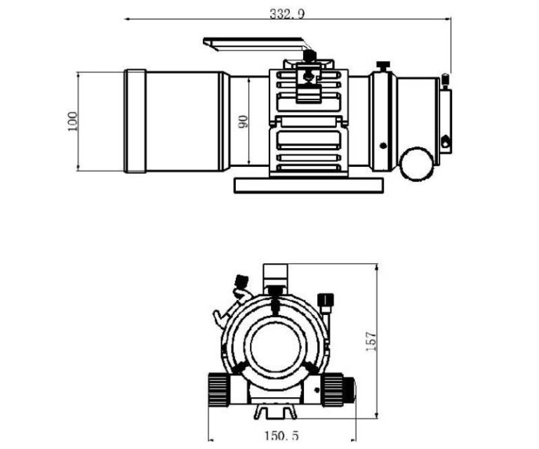 TS-Optics 76EDPH Αποχρωματικό Τηλεσκόπιο AP 76/342