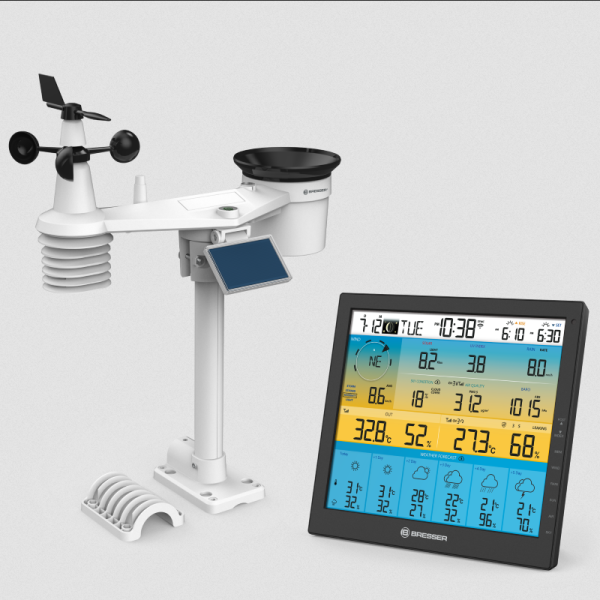 Bresser Μετεωρολογικός Σταθμός WiFi 4CAST PRO με 7 Αισθητήρες 6-ήμερη Πρόγνωση και Ηλιακό Πάνελ