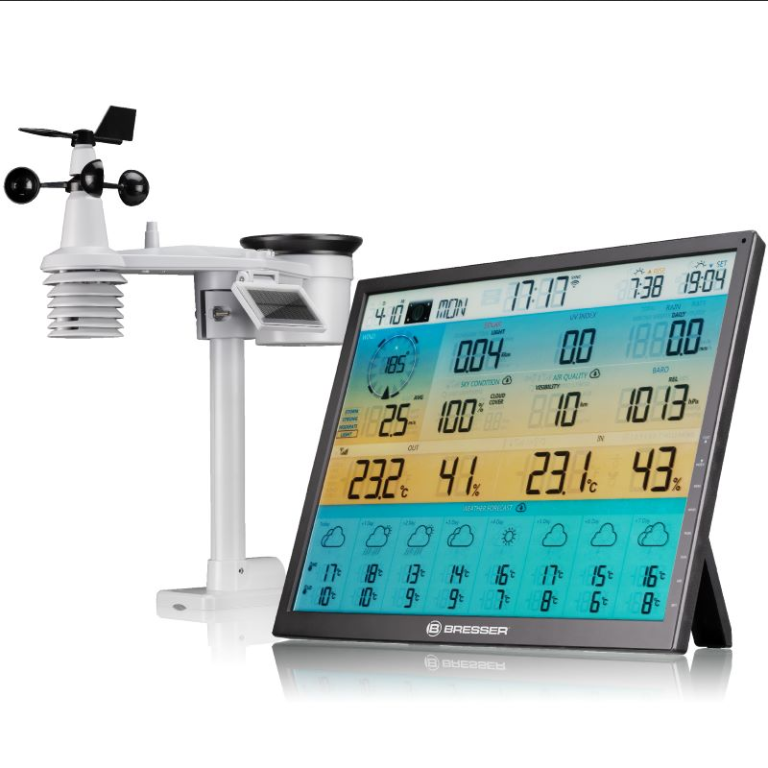 Bresser Μετεωρολογικός Σταθμός WiFi 4CAST XL με 7 Αισθητήρες 8-ήμερη Πρόγνωση και Ηλιακό Πάνελ