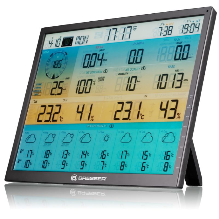 Bresser Μετεωρολογικός Σταθμός WiFi 4CAST XL με 7 Αισθητήρες 8-ήμερη Πρόγνωση και Ηλιακό Πάνελ