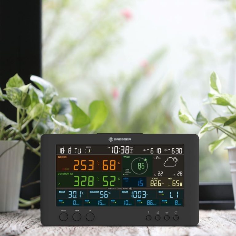 Bresser Μετεωρολογικός Σταθμός Air-Mon 7 in 1 με Ενδείξεις Ποιότητας Αέρα και Δυνατότητα Επέκτασης Αισθητήρων