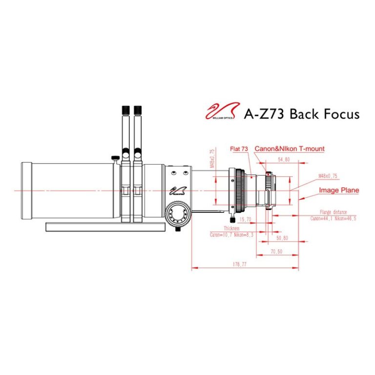 William Optics Τηλεσκόπιο (ΟΤΑ) Διοπτρικό Αποχρωματικό AP 73/430 Super ZenithStar 73 OTA