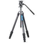 Leofoto Τρίποδο Carbon LO-224C Mr.O + Κεφαλή Βίντεο BV-1R