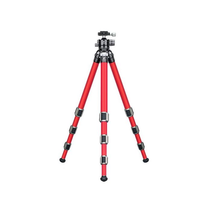 Leofoto Τρίποδο Carbon LA-324C Athena Red + Μαύρη Κεφαλή LH40 - Image 1