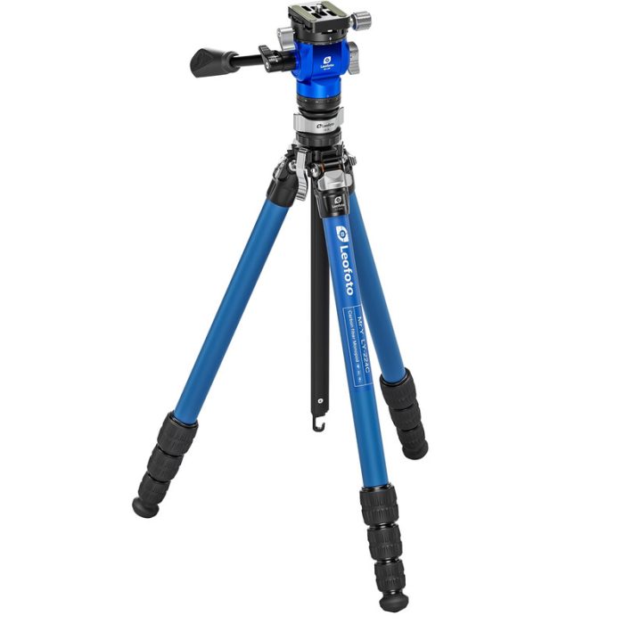 Leofoto Τρίποδο Carbon LY-224C MR.Y + Κεφαλή Βίντεο BV-OR + Leveling Base LB-38 (Μπλε) - Image 1