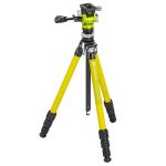 Leofoto Τρίποδο Carbon LY-224C MR.Y + Κεφαλή Βίντεο BV-OR + Leveling Base LB-38 (Κίτρινο)