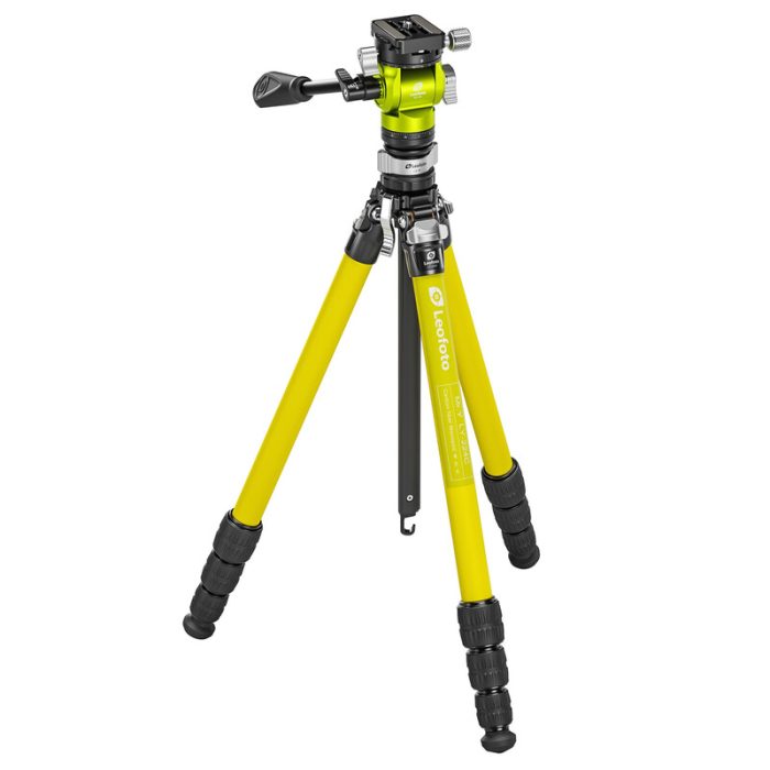 Leofoto Τρίποδο Carbon LY-224C MR.Y + Κεφαλή Βίντεο BV-OR + Leveling Base LB-38 (Κίτρινο) - Image 1