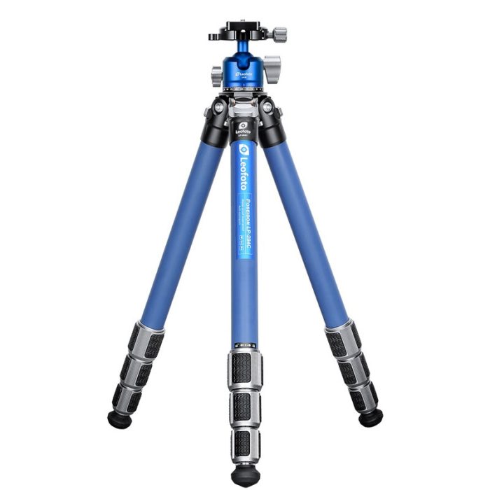 Leofoto Τρίποδο Carbon LP-324C Poseidon + Κεφαλή Μπλέ LH-40 - Image 1