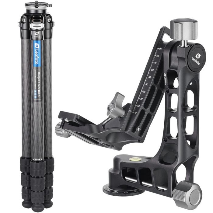Leofoto Τρίποδο Carbon LS324CEX Ranger With Levelling Tray + Κεφαλή Gimbal PG1 - Image 1