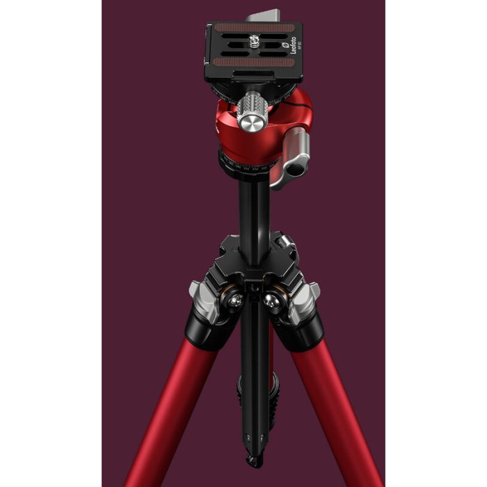 Leofoto Τρίποδο Carbon LY-224C MR.Y + Κεφαλή LH-25R (Κόκκινο) - Image 2