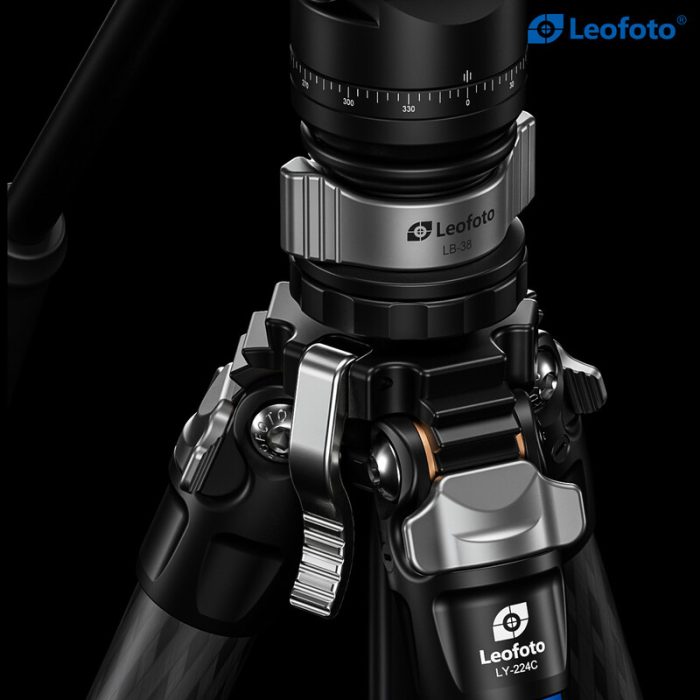 Leofoto Τρίποδο Carbon LY-224C MR.Y + Κεφαλή Βίντεο BV-OR + Leveling Base LB-38 (Μαύρο) - Image 2