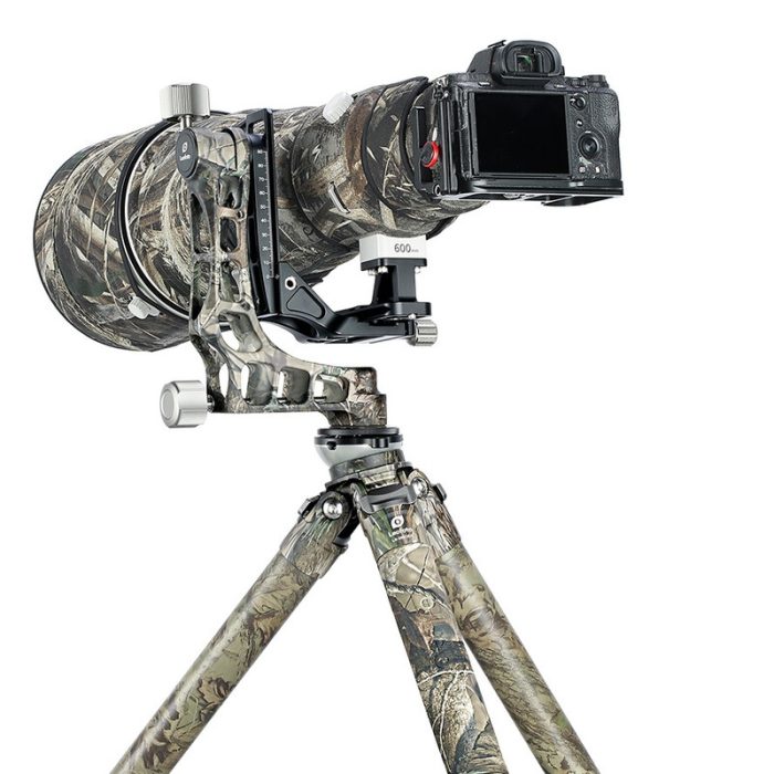 Leofoto Τρίποδο Carbon LS365CEX Ranger With Levelling Tray + Κεφαλή Gimbal Full Camo PG1 - Image 2
