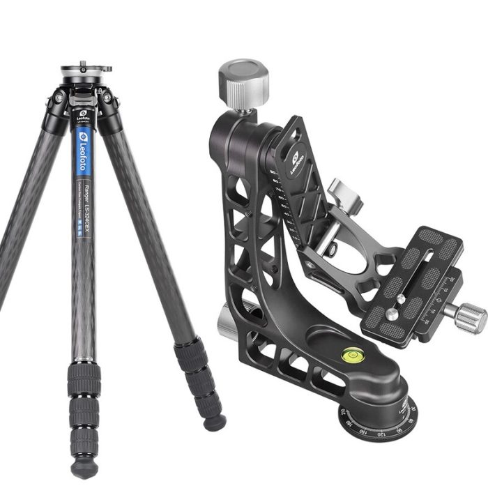 Leofoto Τρίποδο Carbon LS324CEX Ranger With Levelling Tray + Κεφαλή Gimbal PG1 - Image 2
