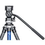 Leofoto Τρίποδο Carbon LS225CEX Ranger With Levelling Device + Κεφαλή Video Tilt BV-1R - Image 2