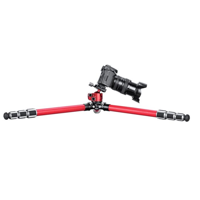 Leofoto Τρίποδο Carbon LA-324C Athena Red + Κόκκινη Κεφαλή LH40 - Image 3