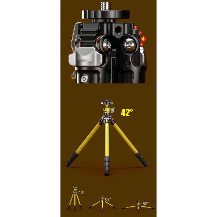 Leofoto Τρίποδο Carbon LY-224C MR.Y + Κεφαλή LH-25R (Μαύρο) - Image 3
