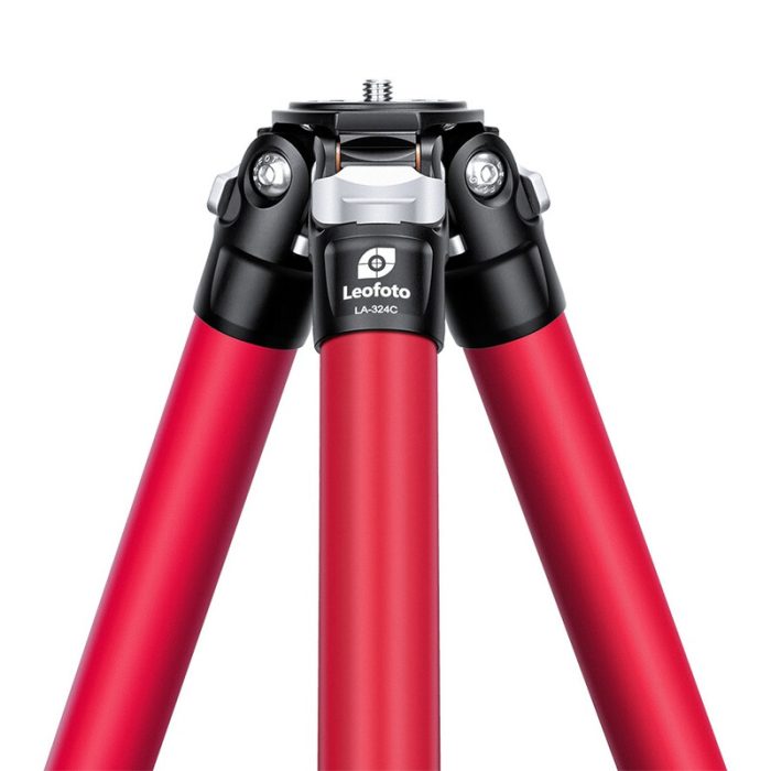 Leofoto Τρίποδο Carbon LA-324C Athena Red + Μαύρη Κεφαλή LH40 - Image 3
