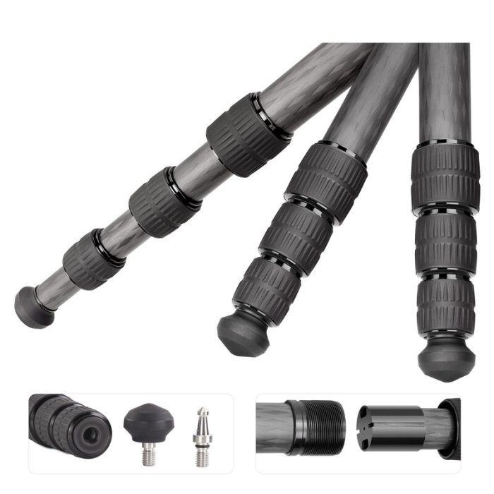Leofoto Τρίποδο Carbon LS284CEX Ranger With Levelling Base + Κεφαλή Video Tilt BV-10 - Image 4