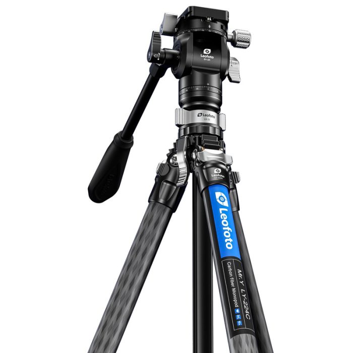 Leofoto Τρίποδο Carbon LY-224C MR.Y + Κεφαλή Βίντεο BV-OR + Leveling Base LB-38 (Κίτρινο) - Image 11