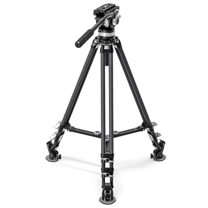 Leofoto Τρίποδο Carbon LVC193 Double Tube + Κεφαλή Βίντεο BV-15 - Image 1