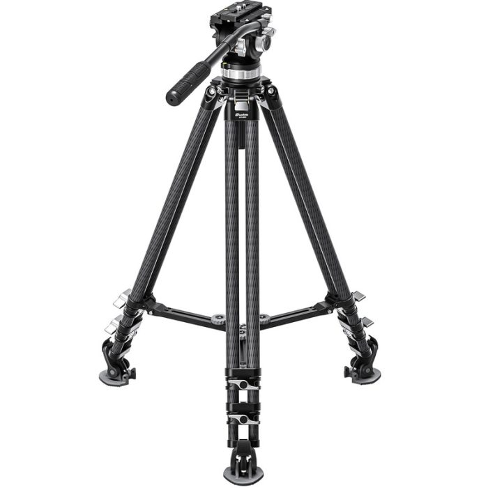 Leofoto Τρίποδο Carbon LVC253 Double Tube + Κεφαλή Βίντεο BV-15 - Image 1