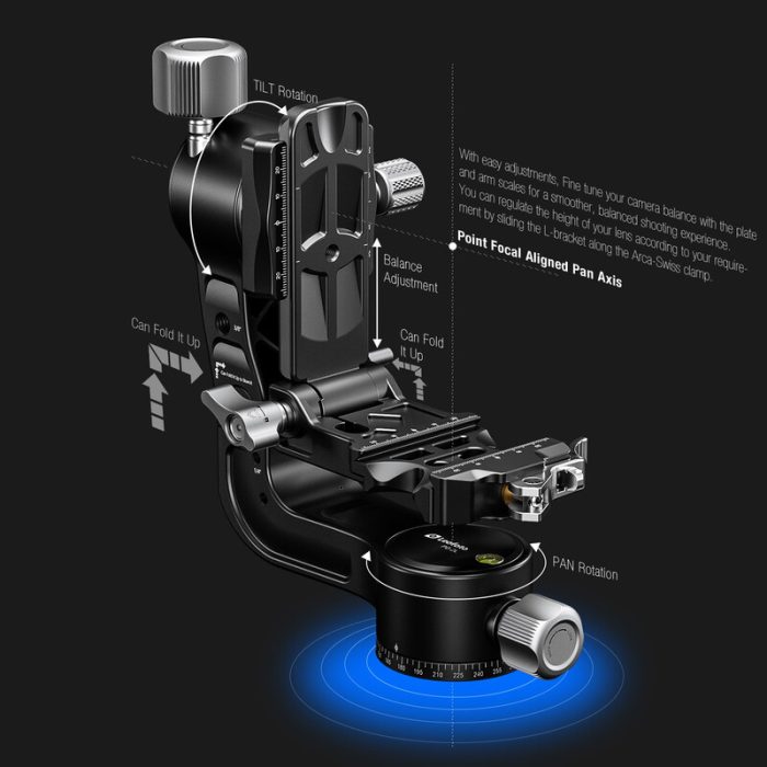 Leofoto Κεφαλή Gimbal 2-Way Panheads PG-2L - Image 2