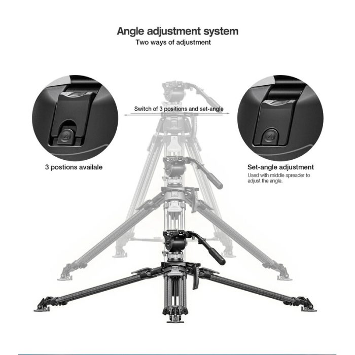 Leofoto Τρίποδο Carbon LVF163C + BV-15 Video Tripod Set - Image 2