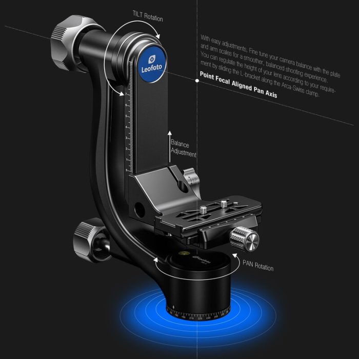 Leofoto Κεφαλή Gimbal 2-Way Panheads PG-4 - Image 5