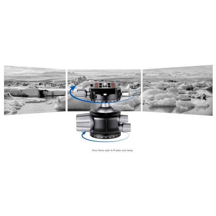 Leofoto Σφαιρική Κεφαλή LH-36R + Διπλή Πανοραμική Λειτουργία + Πλάκα Γρήγορης Απελευθέρωσης NP-50 - Image 5