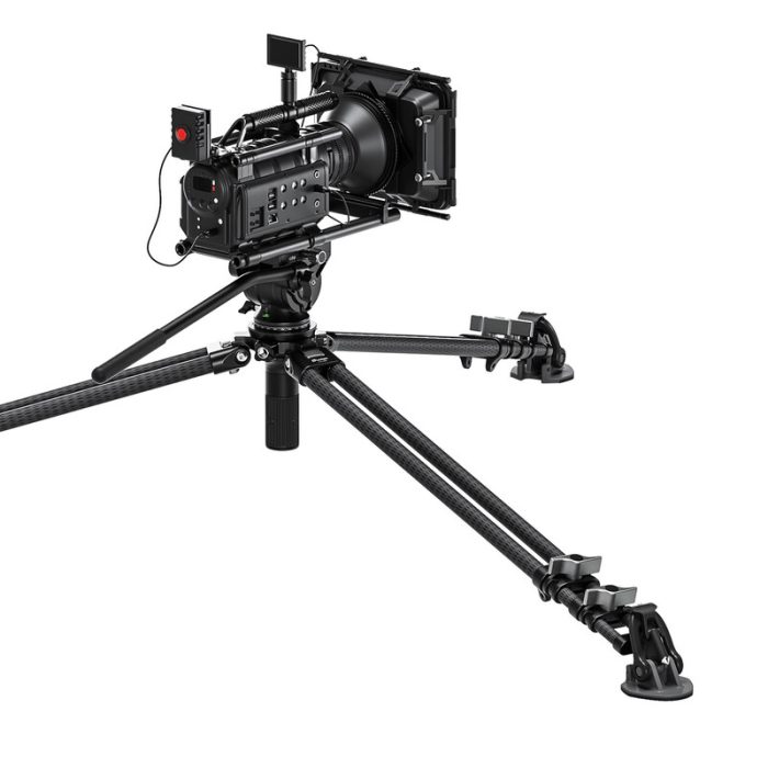 Leofoto Τρίποδο Carbon LVC193 Double Tube + Κεφαλή Βίντεο BV-10 - Image 5