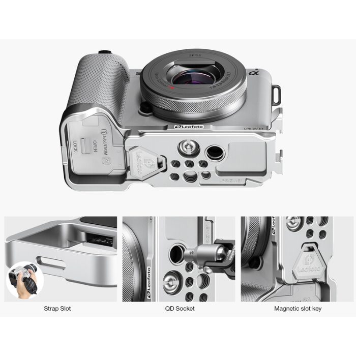 Leofoto L-bracket για Sony Alpha ZV-E1 Ασημί - Image 7