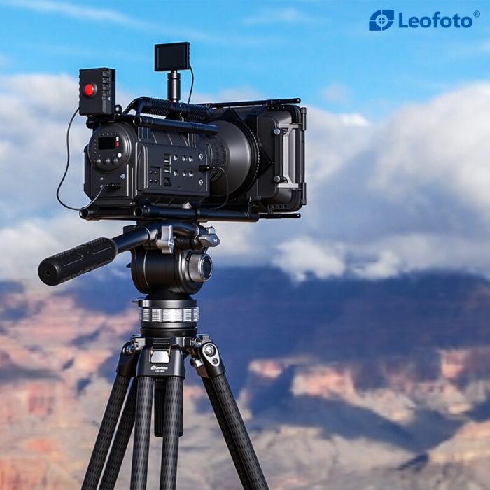 Leofoto Τρίποδο Carbon LVC193 Double Tube + Κεφαλή Βίντεο BV-15 - Image 8