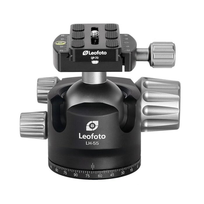Leofoto Σφαιρική Κεφαλή LH-55 + Πλάκα Γρήγορης Απελευθέρωσης QP-70N - Image 1