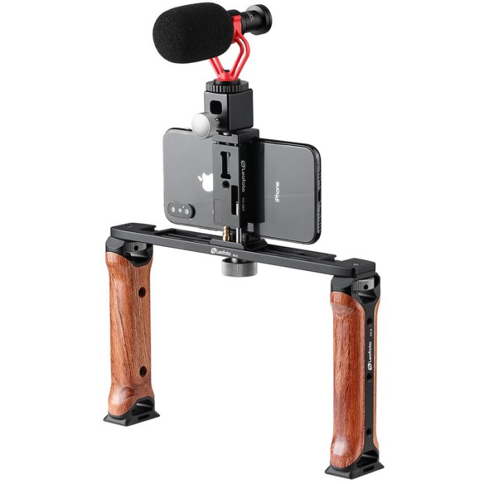Leofoto MOJO Διπλή Λαβή + Βάση Smartphone + Βάση Υποδοχής Φλας VC-2 - Image 4