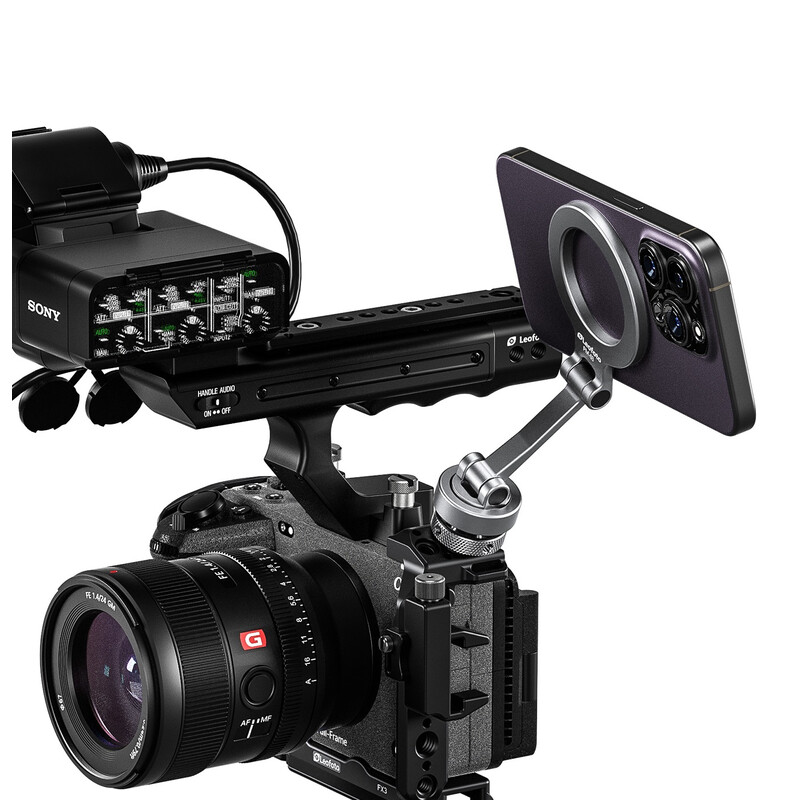 6 Leofoto Βάση Στήριξης Smartphone PM-03 Ασημί - Image 6